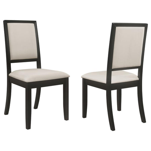 Louise - Upholstered Wood Dining Side Chairs (Set of 2) - Black - JaxCo Furniture