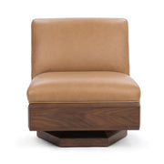 Myla - Swivel Accent Chair - Light Brown - JaxCo Furniture