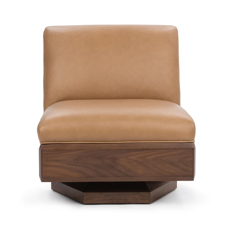 Myla - Swivel Accent Chair - Light Brown - JaxCo Furniture
