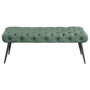 Ella - Upholstered Tufted Bench Metal Legs - JaxCo Furniture