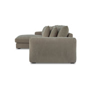 Berga - Sectional Pebble Left Stationary Sofa - Gray - JaxCo Furniture