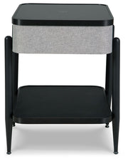 Jorvalee - Gray / Black - Accent Table with Speaker - JaxCo Furniture