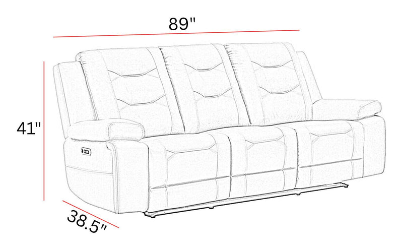 Caldwell - Power Reclining Sofa - JaxCo Furniture