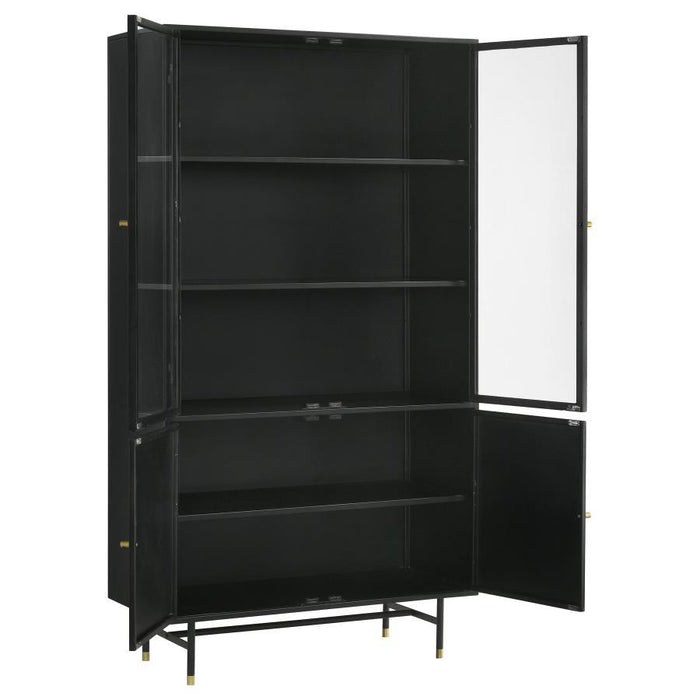 Santiago - 4 Door Metal Tall Storage Cabinet - Matte Black - JaxCo Furniture