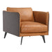 Messina - Leather Arm Chair - Cognac - JaxCo Furniture