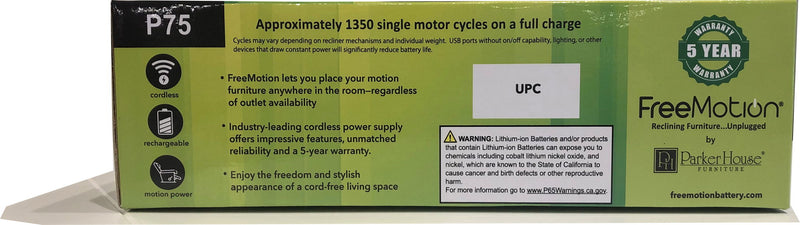 Freemotion - Battery 7500 mAh - Black - JaxCo Furniture