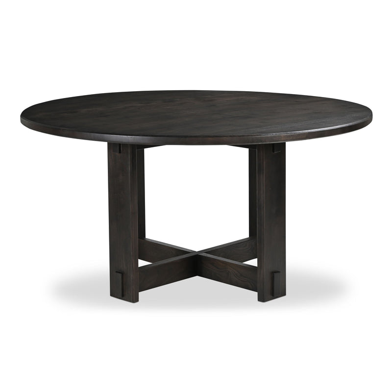Glenn - Round Dining Table - Dark Brown - JaxCo Furniture