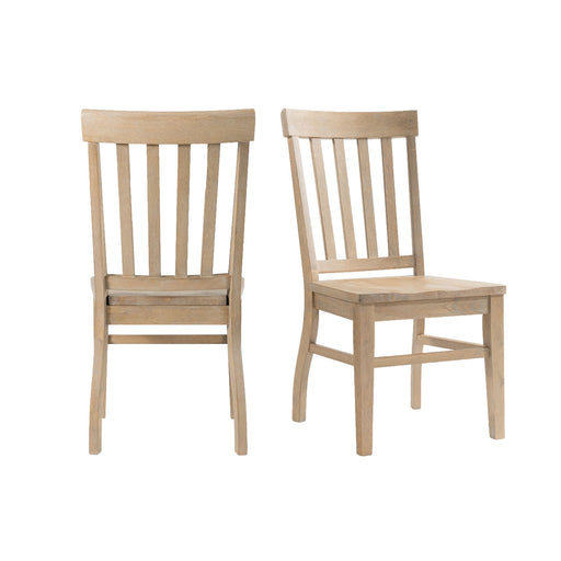 Lakeview - Slat Back Side Chair (Set of 2) - Natural Finish - JaxCo Furniture