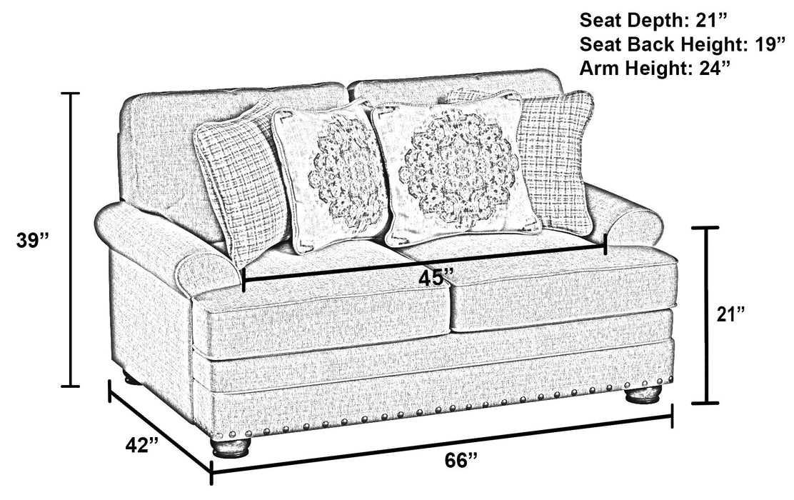 Farmington - Loveseat - Buff - JaxCo Furniture