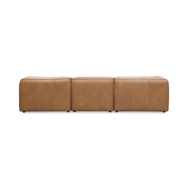 Form - Classic L Modular Leather Sectional - Light Brown - JaxCo Furniture