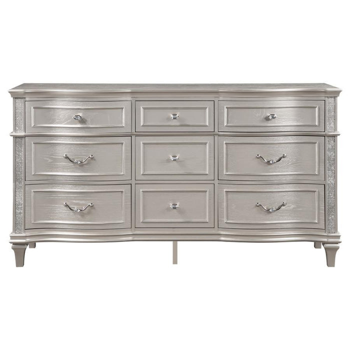 Evangeline - 9-Drawer Dresser - Silver Oak - JaxCo Furniture