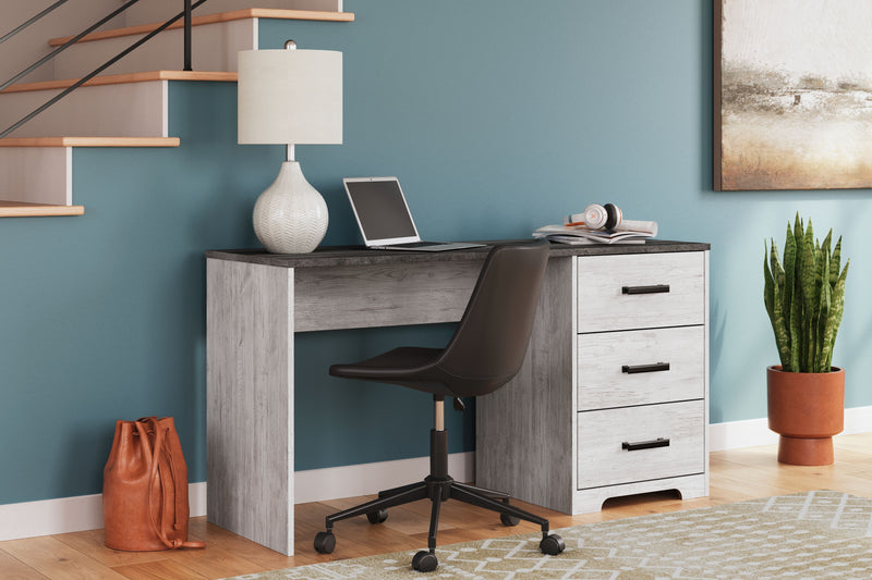 Shawburn - White / Dark Charcoal Gray - Home Office Desk - JaxCo Furniture