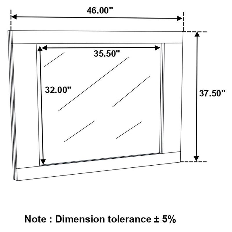 Felicity - Dresser Mirror - White High Gloss - JaxCo Furniture