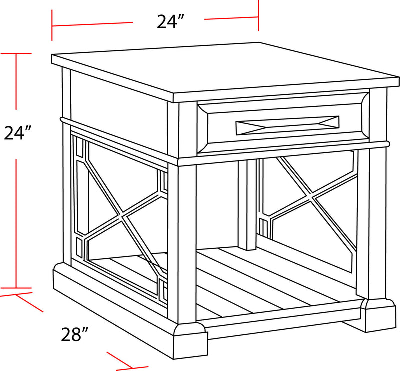 Sundance - 1-Drawer End Table - JaxCo Furniture