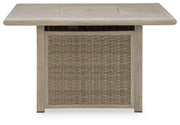 Cliff Trails - Beige - Square Fire Pit Table - JaxCo Furniture