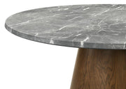 Franklin - 59" Round Dining Table - Gray And Dark Oak - JaxCo Furniture