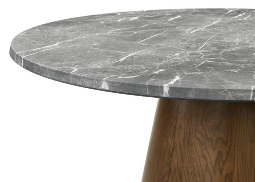 Franklin - 59" Round Dining Table - Gray And Dark Oak - JaxCo Furniture