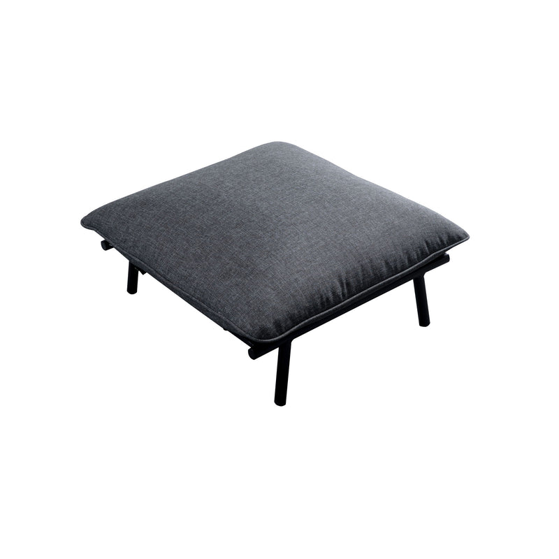 Morgan - Outdoor Ottoman - Charcoal - JaxCo Furniture