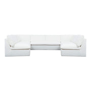 Miles - 5 Piece Outdoor Modular - White - JaxCo Furniture