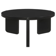 Cordova - Round Solid Wood Coffee Table - Black - JaxCo Furniture
