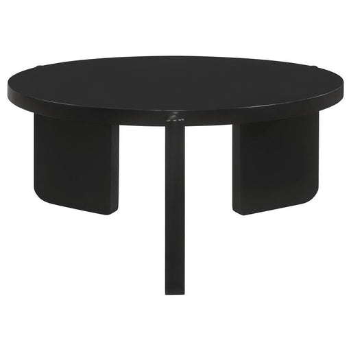 Cordova - Round Solid Wood Coffee Table - Black - JaxCo Furniture