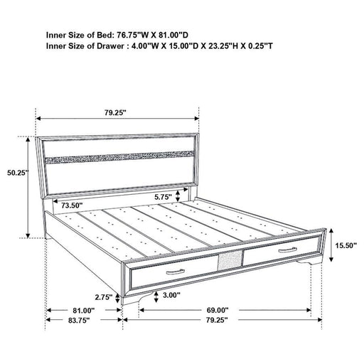 Miranda - Storage Wood Panel Bed - JaxCo Furniture