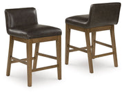 Cabalynn - Two-tone Brown - Upholstered Barstool (Set of 2) - JaxCo Furniture