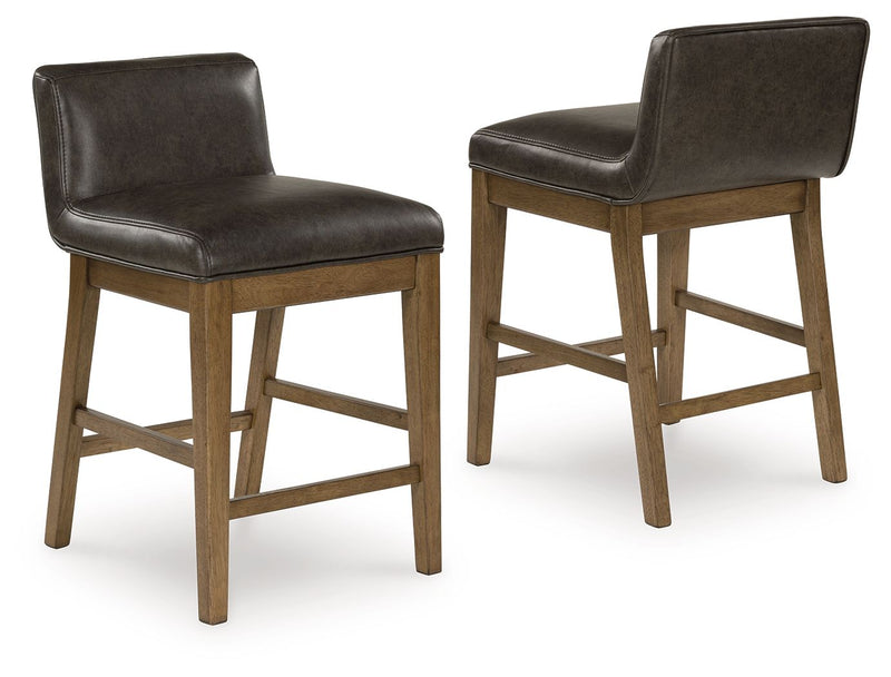 Cabalynn - Two-tone Brown - Upholstered Barstool (Set of 2) - JaxCo Furniture