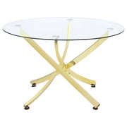 Beckham - Round Glass Top Dining Table - JaxCo Furniture