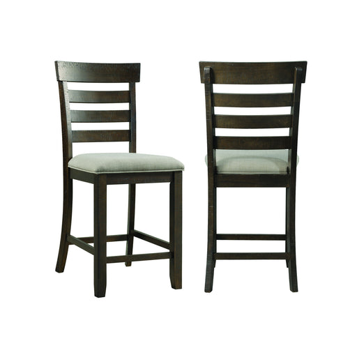 Colorado - Counter Side Chair With Cushion Seat (Set of 2) - Charcoal - JaxCo Furniture