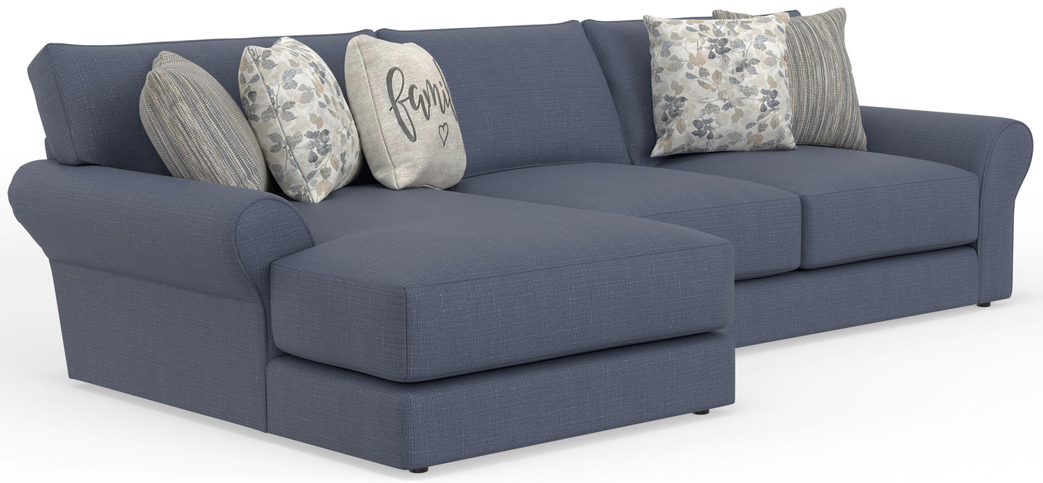 Cape May - Sofa Chaise With Comfort Coil Seating And 5 Accent Pillows