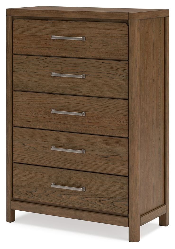 Cabalynn - Light Brown - Five Drawer Chest - JaxCo Furniture