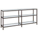 Kate - 2-Shelf Console Bookcases - Black Nickel - JaxCo Furniture