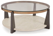 Frazwa - Multi - Round Cocktail Table - JaxCo Furniture