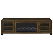 Havering - 71" TV Stand Fireplace Media Console - Dark Pine - JaxCo Furniture