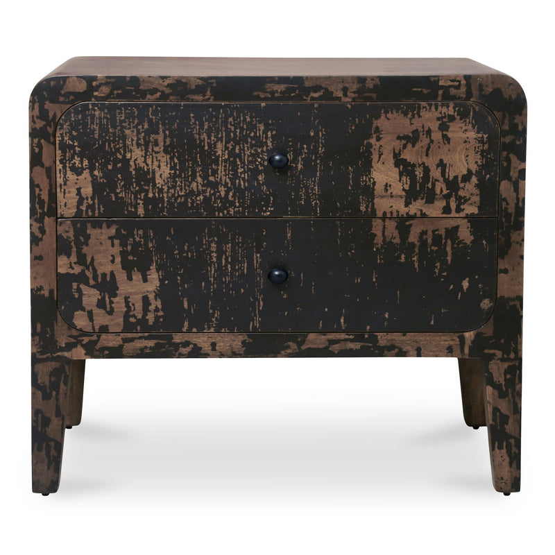 Iris - Nightstand - Distressed Black - JaxCo Furniture