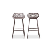 Piazza - Outdoor Barstool (Set of 2) - Gray - JaxCo Furniture