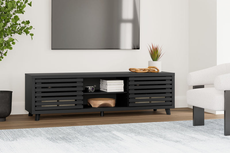 Danziar - Black - Extra Large TV Stand - JaxCo Furniture