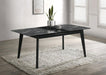 Crestmont - Extension Dining Table Faux Marble - Black - JaxCo Furniture