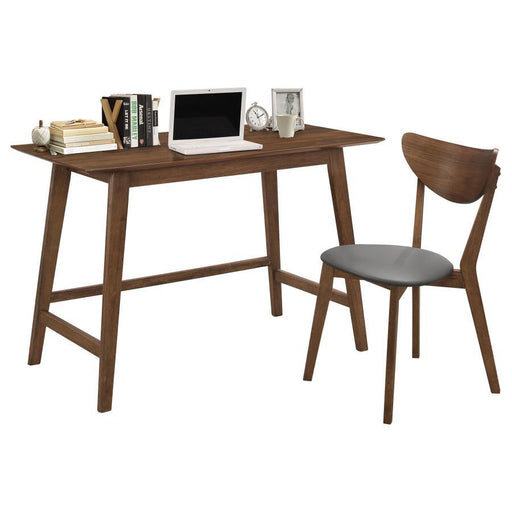 Karri - 2 Piece Home Office Computer Desk And Chair Set - Walnut - JaxCo Furniture