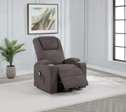 Louie - Chenille Upholstered Power Lift Massage Chair - JaxCo Furniture