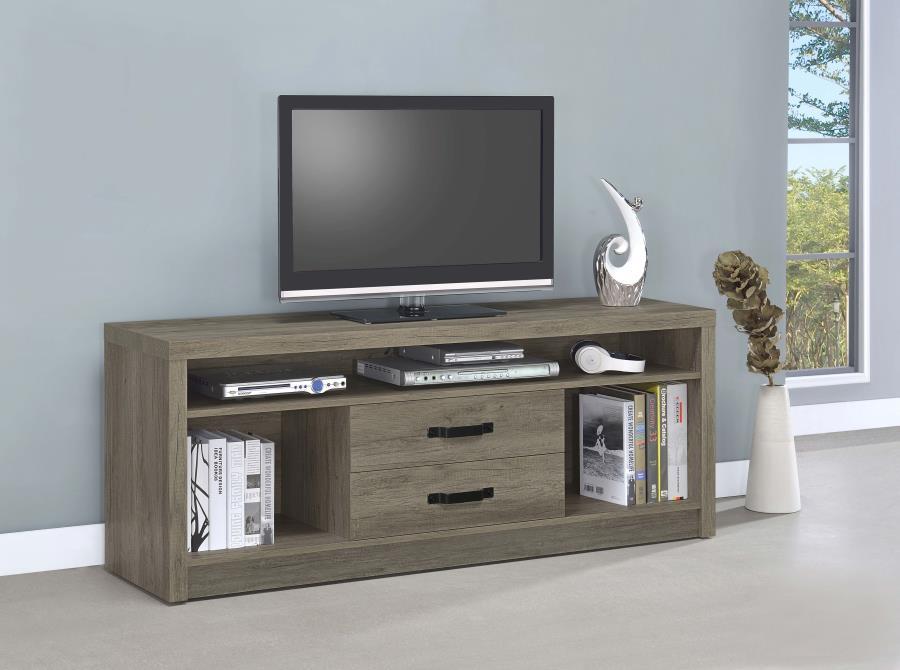 Burke - 2-Drawer Engineered Wood TV Stand - Gray Driftwood - JaxCo Furniture