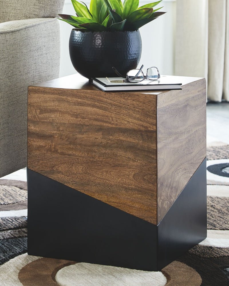 Trailbend - Brown / Gunmetal - Accent Table - JaxCo Furniture