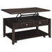 Bradford - Rectangular Wood Lift Top Coffee Table - Walnut - JaxCo Furniture