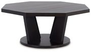 Chasinfield - Dark Brown - Octagon Coffee Table - JaxCo Furniture
