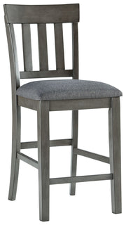 Hallanden - Black / Gray - Upholstered Barstool (Set of 2) - JaxCo Furniture