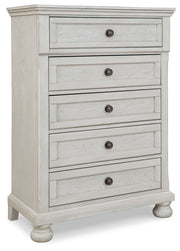 Robbinsdale - Antique White - Five Drawer Chest - Youth - JaxCo Furniture