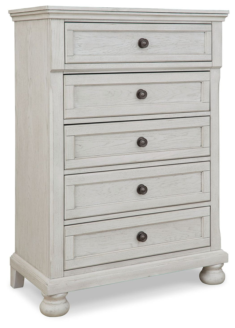 Robbinsdale - Antique White - Five Drawer Chest - Youth - JaxCo Furniture