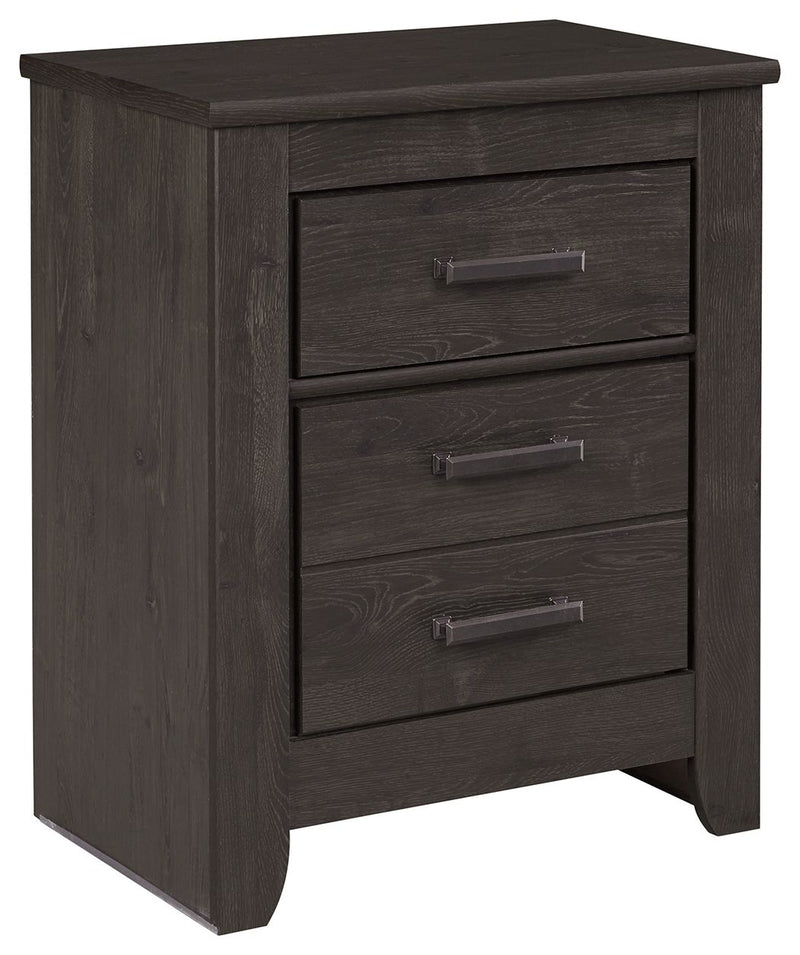 Brinxton - Charcoal - Two Drawer Night Stand - JaxCo Furniture