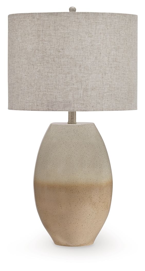 Linas - Cream / Beige - Metal Table Lamp - JaxCo Furniture